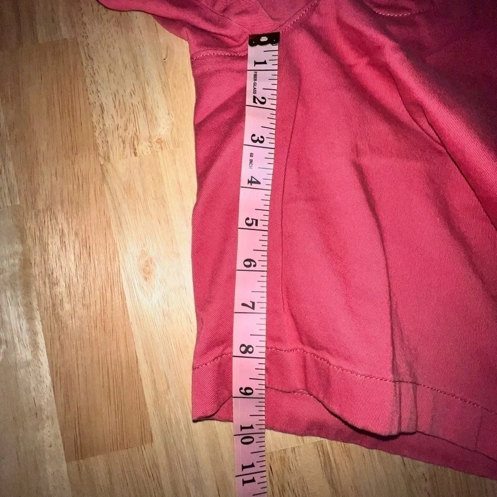 J. Crew Red Flat Front Shorts Vibrant Style 33, 9” inseam